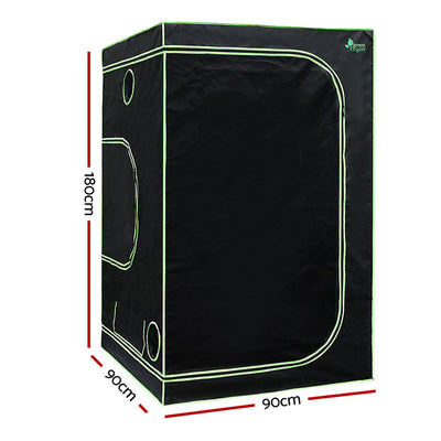 Green Fingers Grow Tent 90x90x180CM Hydroponics Kit Indoor Plant Room System