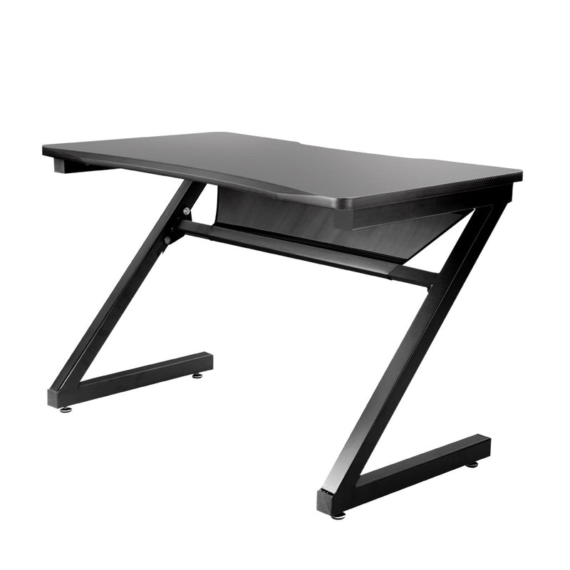 Artiss Gaming Desk Home Office Computer Carbon Fiber Style Racer Table Black