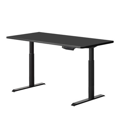 Artiss Standing Desk Adjustable Height Desk Dual Motor Electric Black Frame Desk Top 140cm