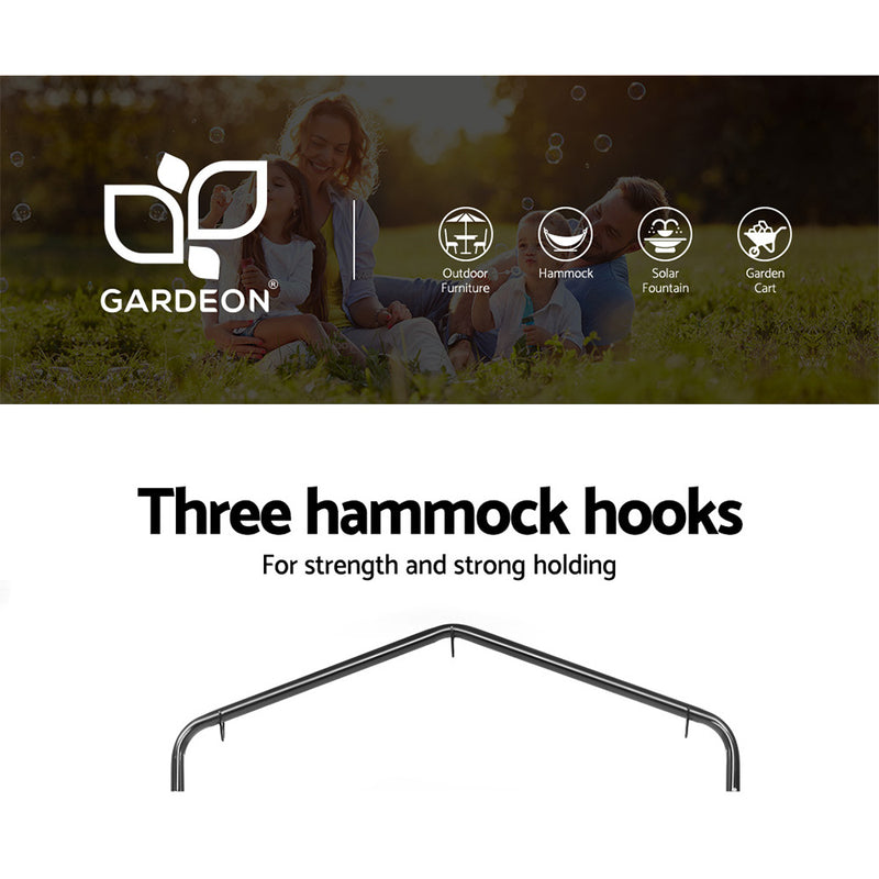 Gardeon Outdoor Hammock Chair with Stand Swing Hanging Hammock Garden Grey