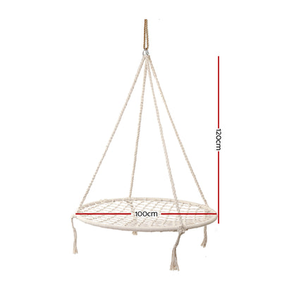 Gardeon Hammock Chair Outdoor Tree Swing Nest Web Hanging Seat 100cm