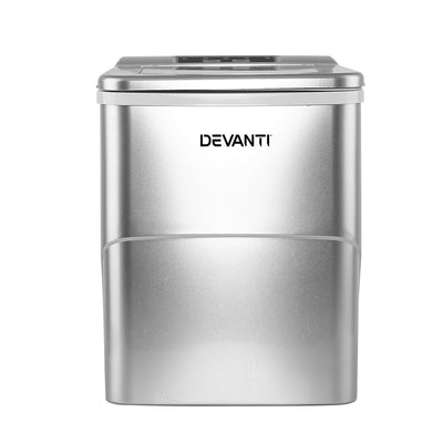 Devanti Portable Ice Cube Maker - Silver