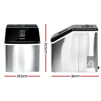 Devanti 18kg Ice Maker Machine Stainless Steel