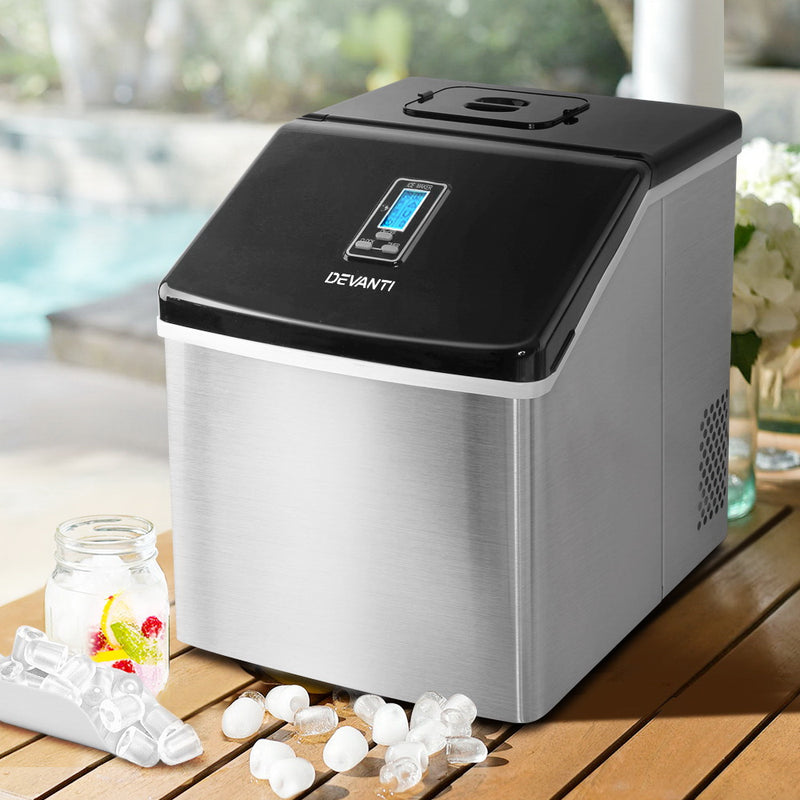 Devanti 18kg Ice Maker Machine Stainless Steel