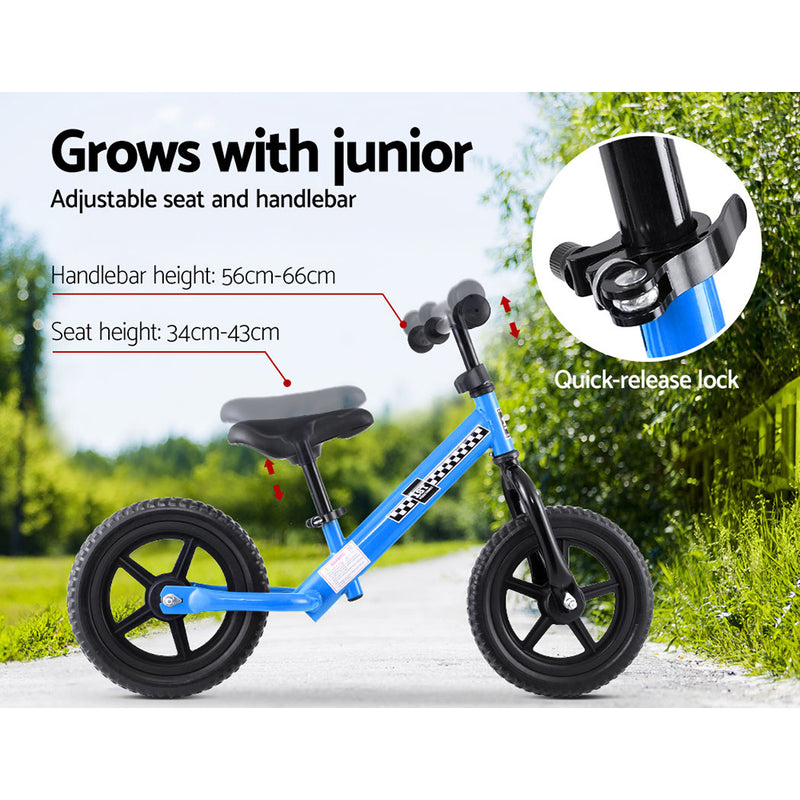 Rigo Kids Balance Bike Ride On Toys Push Bicycle Wheels Toddler Baby 12" Bikes Blue