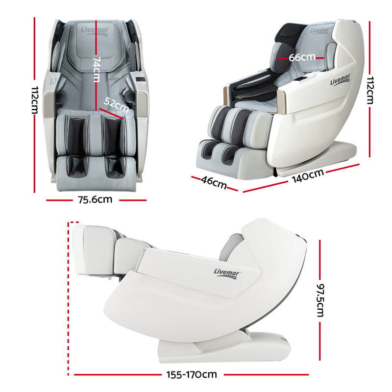 Varitas Massage Chair Electric Recliner Massager White