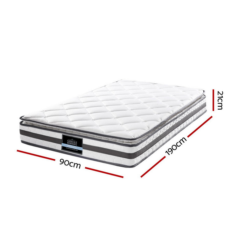 Giselle Bedding 21cm Mattress Pillow Top Single