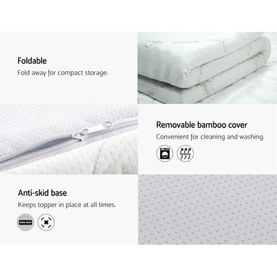 Giselle Bedding Memory Foam Mattress Topper Cool Gel 8cm King