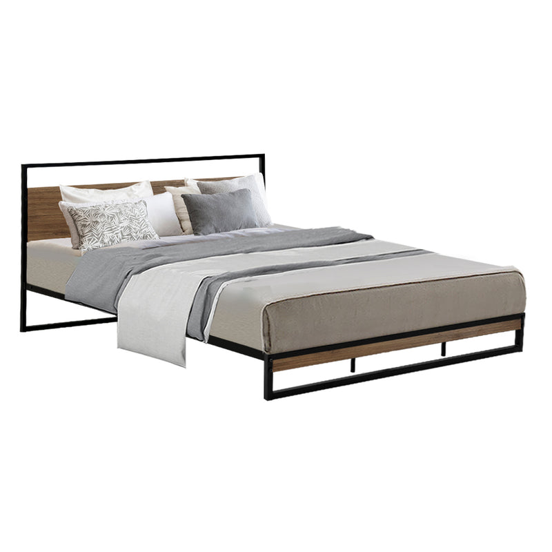 Artiss Metal Bed Frame King Size Mattress Base Platform Foundation Black Dane