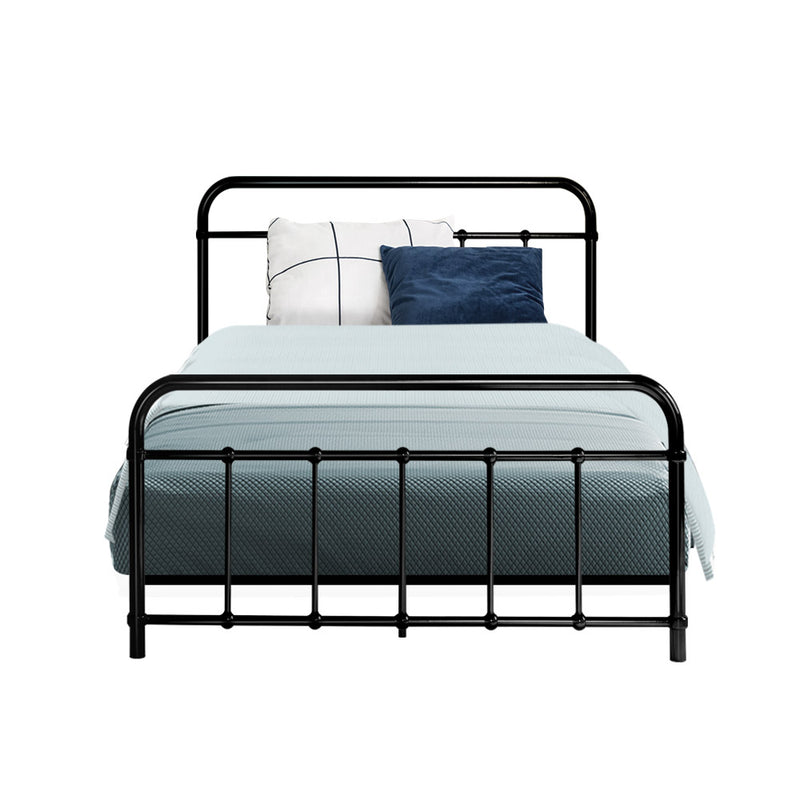 Artiss Bed Frame Metal Frames LEO - King Single(Black)