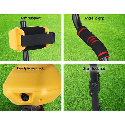 Metal Detector 180MM Deep Sensitive Waterproof Treasure Hunter Gold Digger Yellow