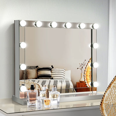 Embellir Makeup Mirror Hollywood with Light Frame Vanity Dimmable Wall 12 LED