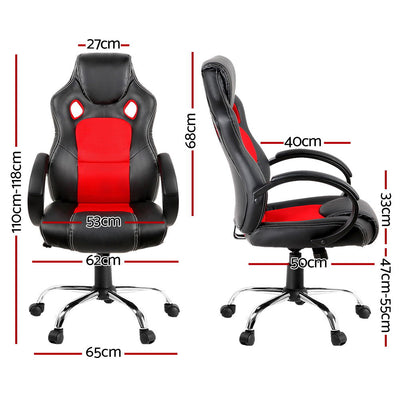 Artiss Gaming Chair Computer Office Chairs Red & Black