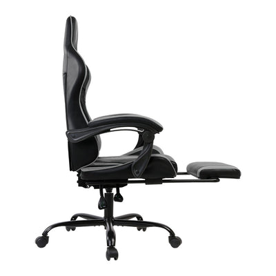 Gaming Office Chair Computer Seating Racer Black and Grey