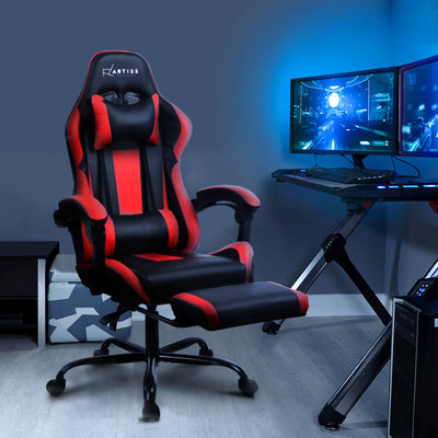 Gaming Office Chair Computer Seating Racer Black and Red