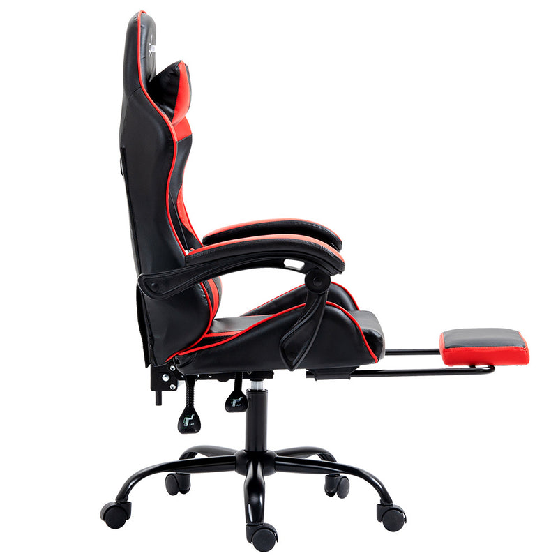 Artiss Gaming Office Chair Recliner Footrest Red