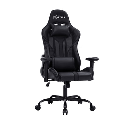 Artiss Gaming Office Chair Computer Chairs Leather Seat Racer Racing Meeting Chair Black