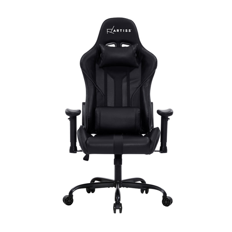 Artiss Gaming Office Chair Computer Chairs Leather Seat Racer Racing Meeting Chair Black