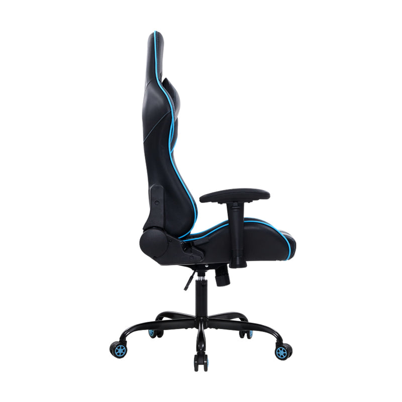 Artiss Gaming Office Chair Computer Chairs Leather Seat Racing Racer Recliner Meeting Chair Black Blue