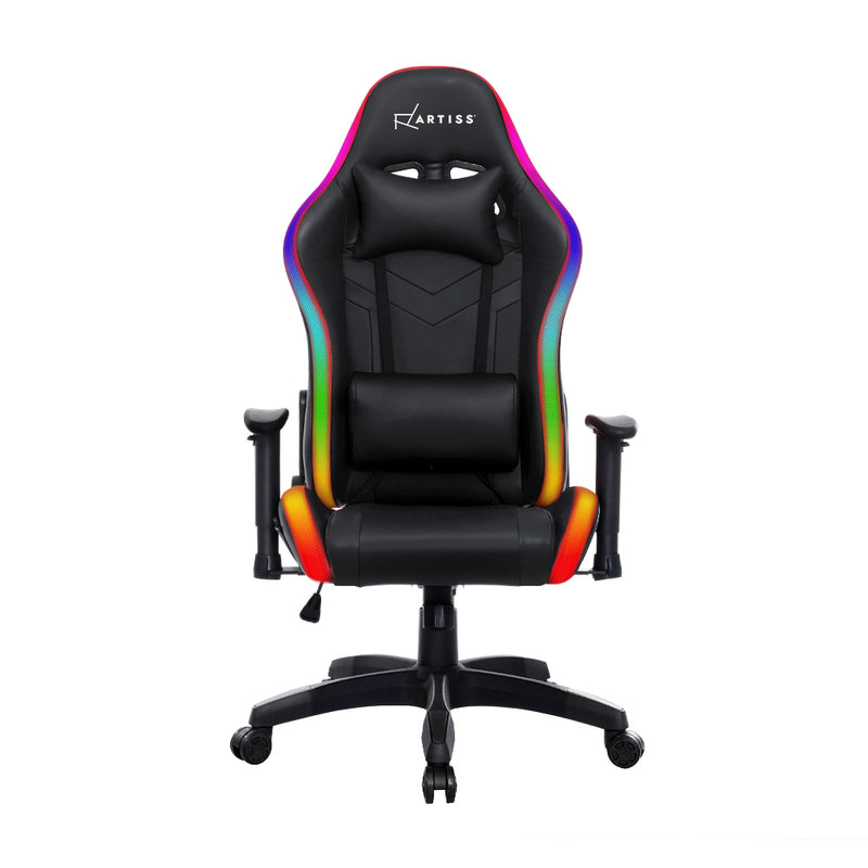 Artiss Gaming Office Chair RGB LED Lights Computer Desk Chair Home Work Chairs