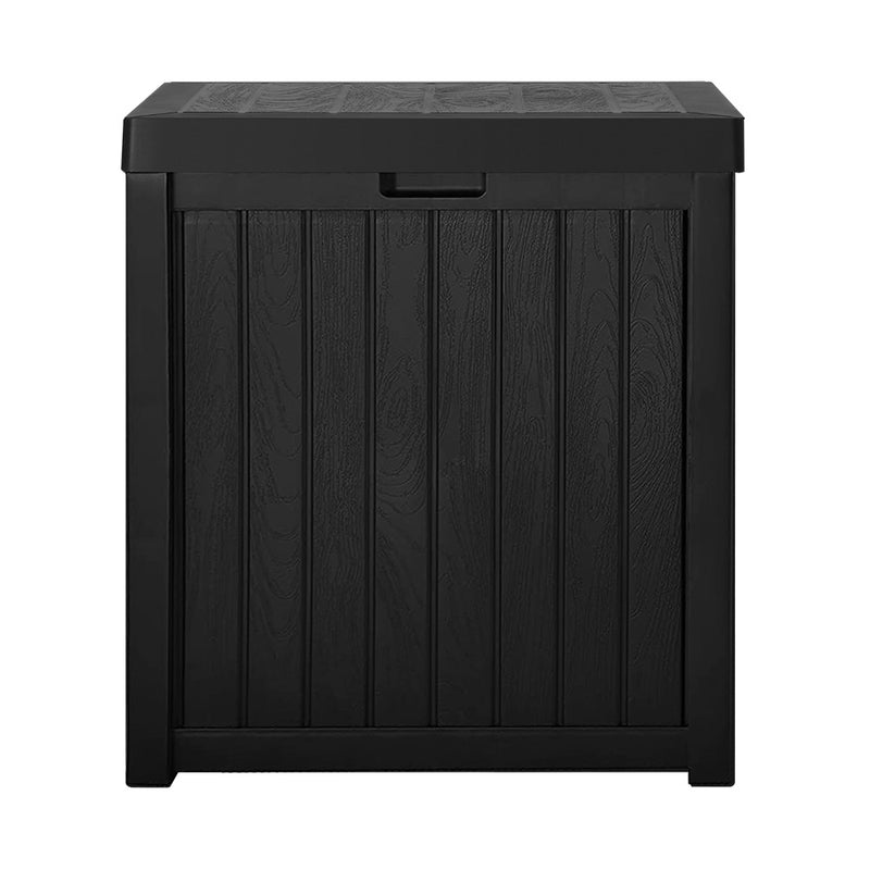 Gardeon Outdoor Storage Box 195L Organiser Garden Bench Deck Toy Shed Tool Black