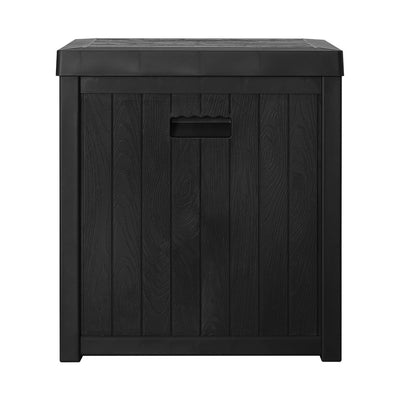 Gardeon Outdoor Storage Box 195L Organiser Garden Bench Deck Toy Shed Tool Black