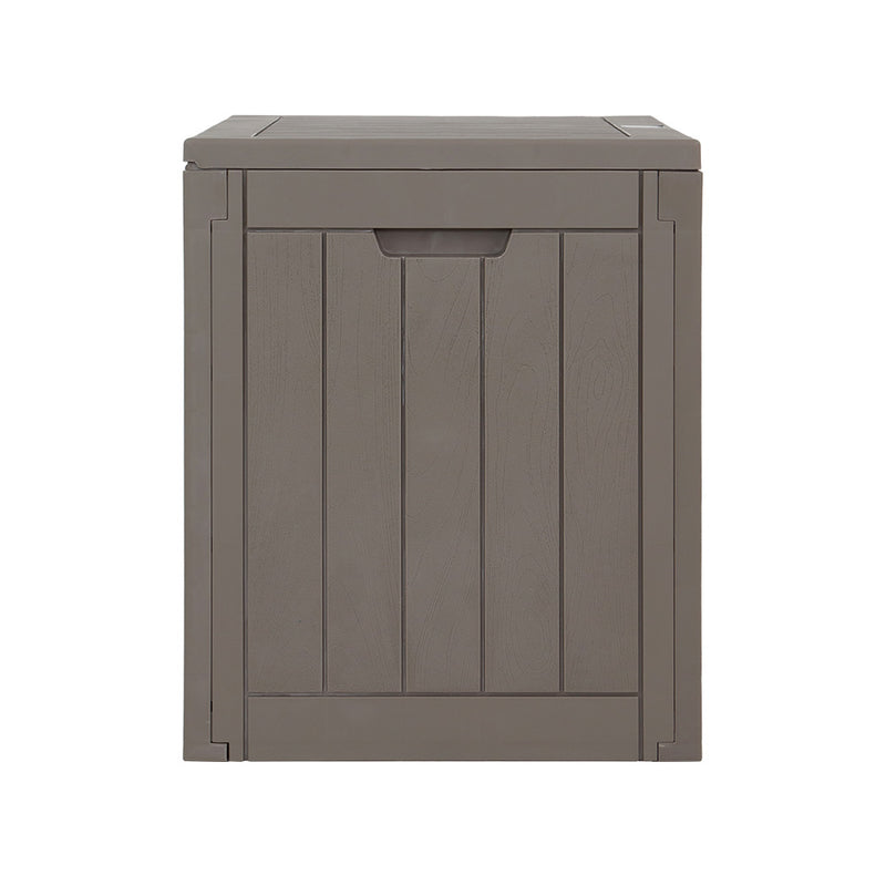 Gardeon Outdoor Storage Box 118L Container Lockable Garden Toy Tool Shed Grey