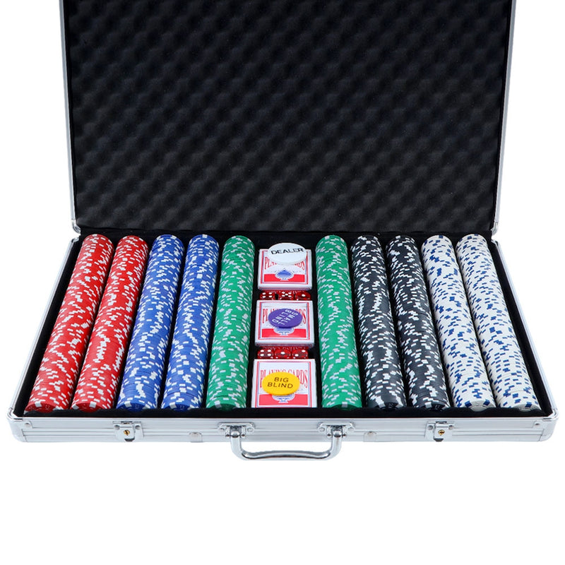 Poker Chip Set 1000PC Chips TEXAS HOLD&