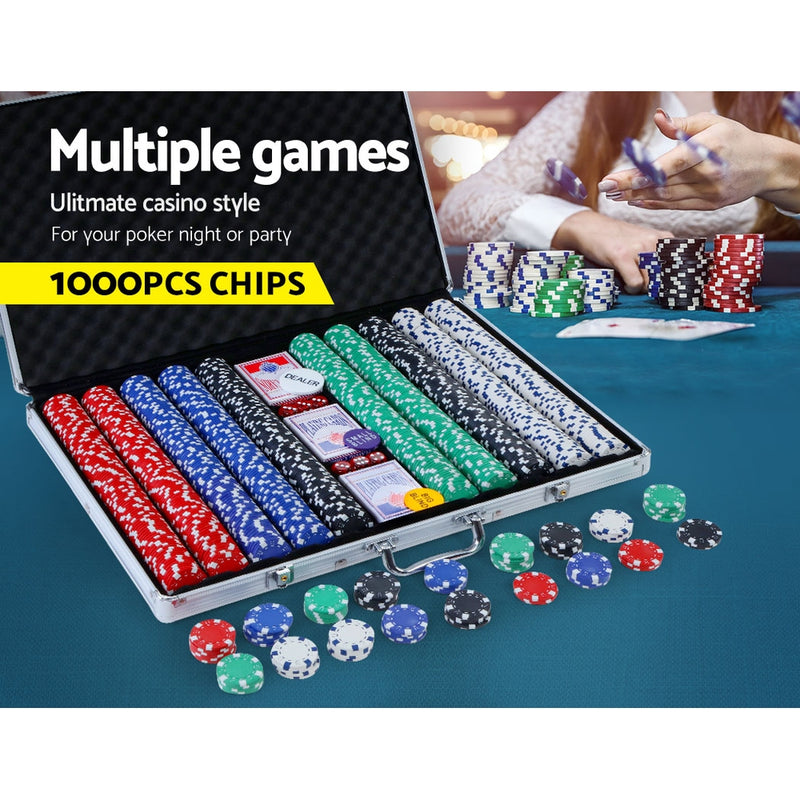 1000pcs Poker Chips Set Casino Texas Hold&