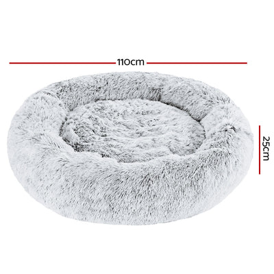 Pet Bed For Dogs & Cats Extra Large 110cm - Light Charcoal