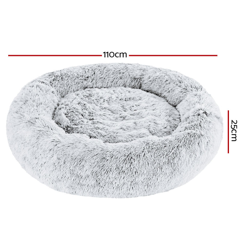 Pet Bed For Dogs & Cats Extra Large 110cm - Light Charcoal