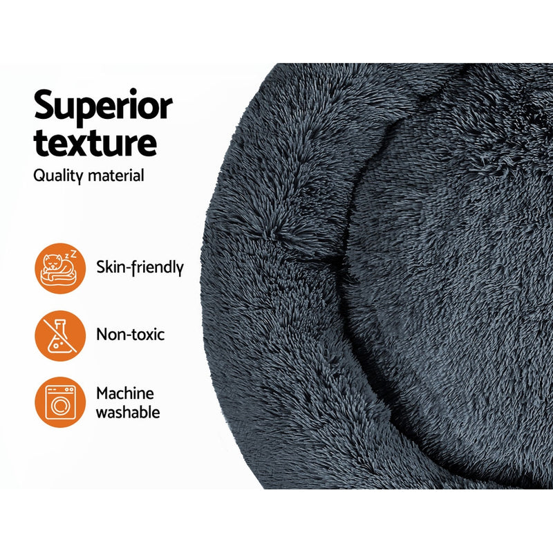 Pet Bed For Dogs & Cats Extra Large 110cm - Dark Grey