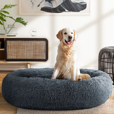 Pet Bed For Dogs & Cats Extra Large 110cm - Dark Grey