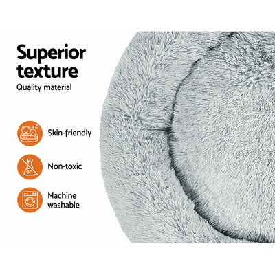 Pet Bed For Dogs & Cats Extra Large 110cm - Light Grey