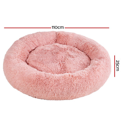 Pet Bed For Dogs & Cats Extra Large 110cm - Pink