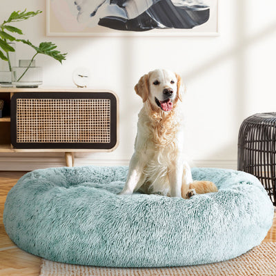 i.Pet Pet bed Dog Cat Calming Pet bed Extra Large 110cm Teal Sleeping Comfy Washable