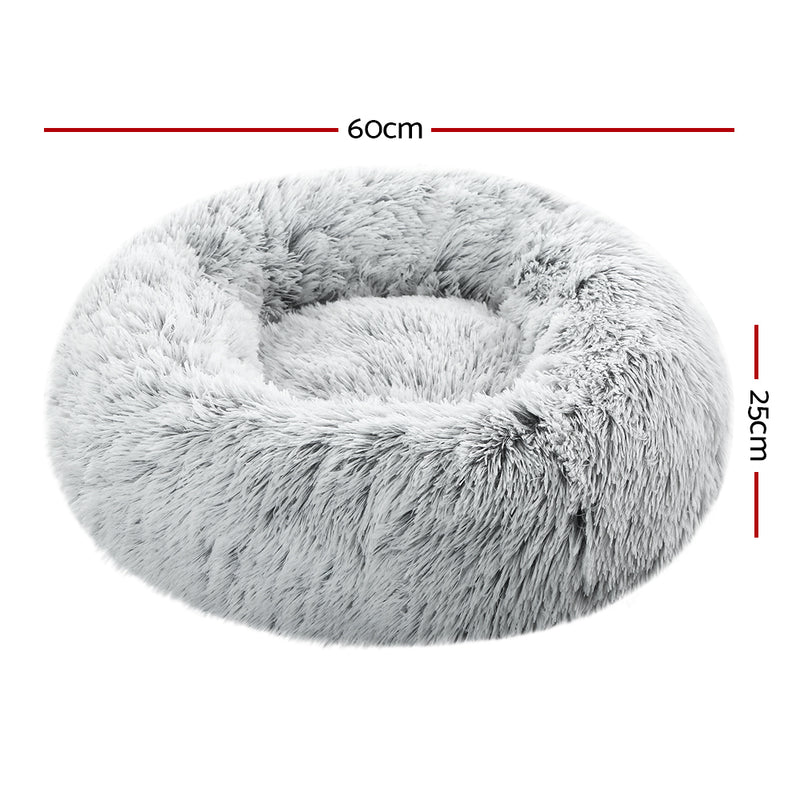 i.Pet Pet bed Dog Cat Calming Pet bed Small 60cm Charcoal Sleeping Comfy Cave Washable