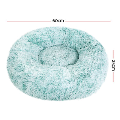 i.Pet Pet bed Dog Cat Calming Pet bed Small 60cm Teal Sleeping Comfy Cave Washable