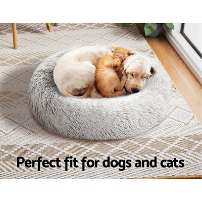 i.Pet Pet bed Dog Cat Calming Pet bed Small 60cm White Sleeping Comfy Cave Washable