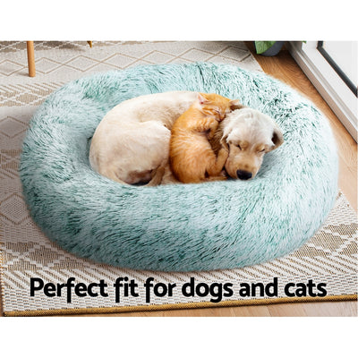 i.Pet Pet bed Dog Cat Calming Pet bed Medium 75cm Teal Sleeping Comfy Cave Washable