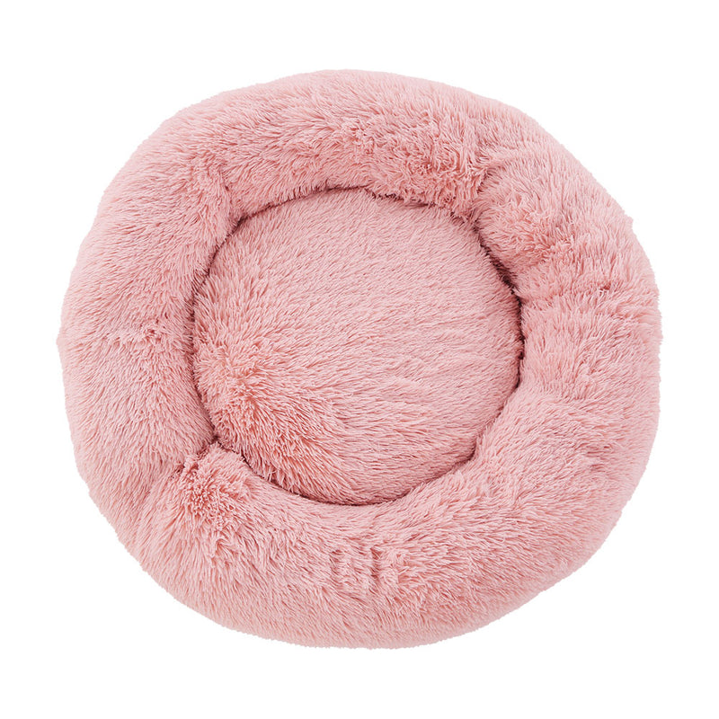 Plush Pet Bed for Dogs & Cats 90cm - Pink