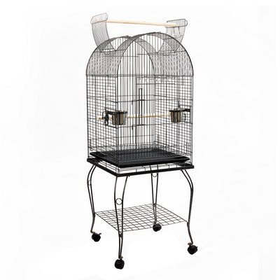 i.Pet Large Bird Cage with Perch - Black