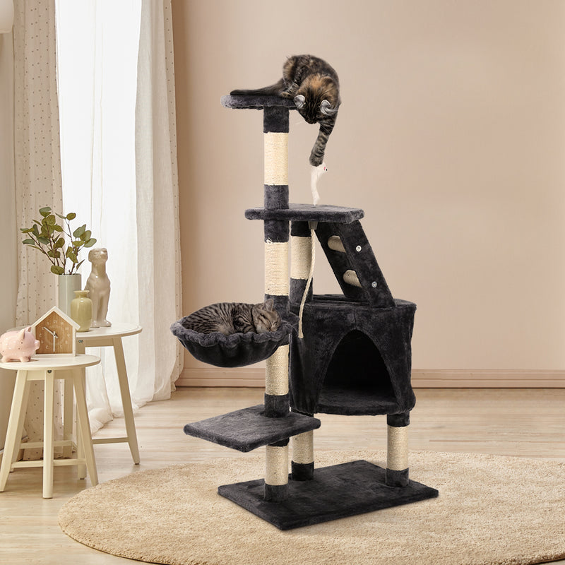 i.Pet Cat Tree 120cm Tower Scratching Post Scratcher Wood Condo House Bed Toys