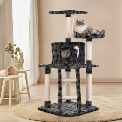 i.Pet Cat Tree 120cm Tower Scratching Post Scratcher Trees Bed Wood Condo Toys Bed