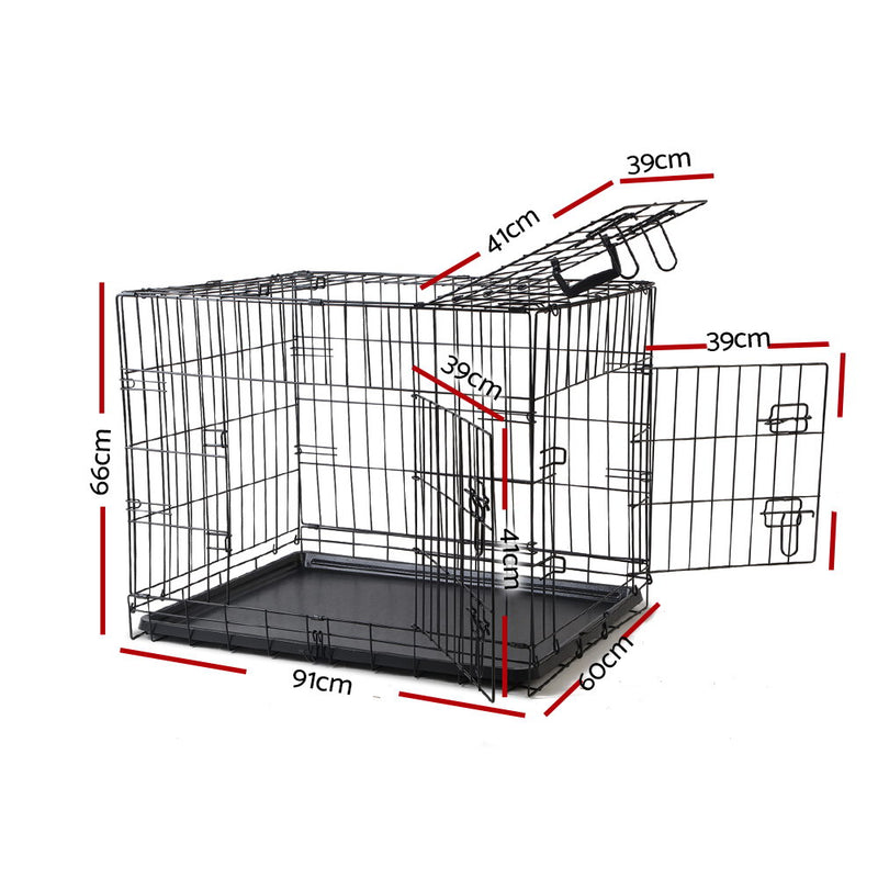 i.Pet 36" Dog Cage Crate Kennel 3 Doors