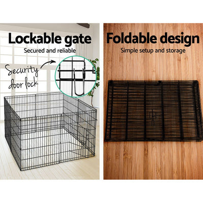 i.Pet 2x30" 8 Panel Dog Playpen Pet Fence Exercise Cage Enclosure Play Pen