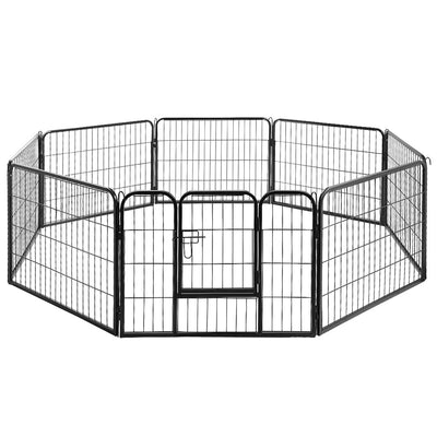 i.Pet Pet Dog Playpen 8 Panel Puppy Exercise Cage Enclosure Fence 80x60cm