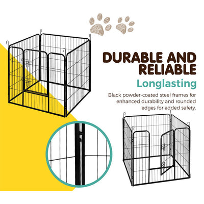 i.Pet 32" 8 Panel Dog Playpen Pet Exercise Cage Enclosure Fence Play Pen