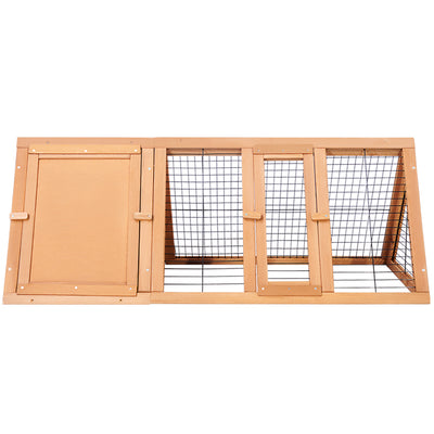 i.Pet Rabbit Hutch Chicken Coop 119cm x 51cm x 44cm Chicken Coop Large Run Wooden Cage Outdoor