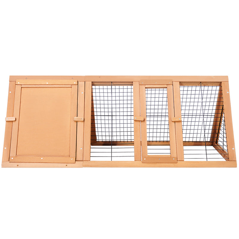 i.Pet Rabbit Hutch 119cm x 51cm x 44cm Chicken Coop Large Run Wooden Cage Outdoor